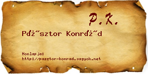 Pásztor Konrád névjegykártya
