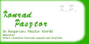 konrad pasztor business card
