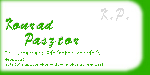 konrad pasztor business card
